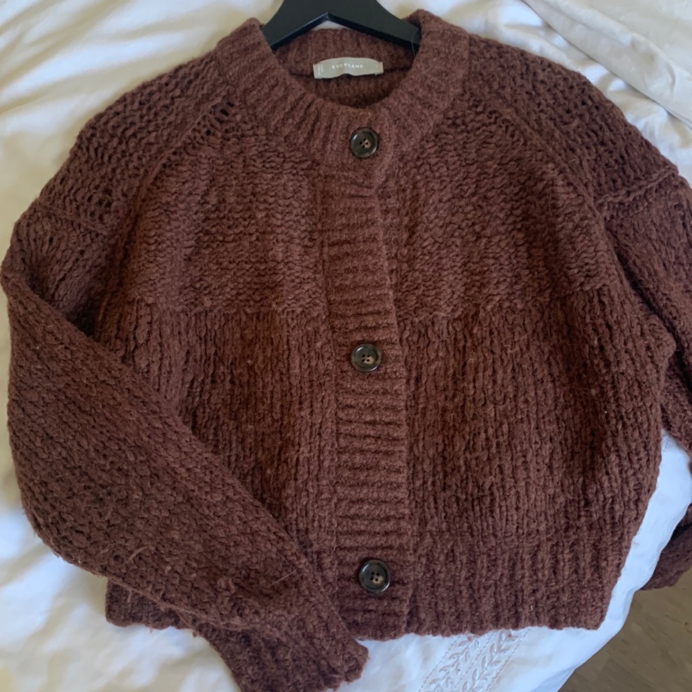 Everlane - Wool Cropped Cardigan Small